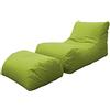 Dmora Pouf Crinum, Poltrona Multiuso, Poltroncina Sacco, Pouf poggiapiedi, Made in Italy, 120x80 h60 cm, Verde