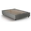 Dmora Talamo Italia - Letto piazza e mezza Arianna, Letto contenitore con rivestimento in tessuto, 100% Made in Italy, Apertura frontale, adatto per materasso Cm 120x200, Rosso