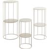 HAKU Set di 3 Colonne portafiori grigio cashmere, Metallo - Dim: A 45/57/70 x Ø 21/25/28 cm, Stile: Moderno