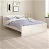 Dmora - Letto Piazza e Mezza Floria, Sommier per Camera da Letto, Giroletto per Stanza, Struttura Porta Materasso, 207x166 h80 cm, Bianco