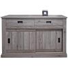 Dmora credenza a 2 ante, colore marrone, cm 150 x 95 x 50, stile vintage