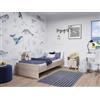 Dmora Letto Singolo Gdynia, Sommier per Camera da Letto, Giroletto per Stanza, Struttura Porta Materasso, 194x94 h37 cm, Rovere
