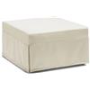 Talamo Italia - Letto pieghevole Ancilla, Pouf trasformabile in letto singolo, Pouf in tessuto da soggiorno, 100% Made in Italy, 80x80h45 cm, Panna