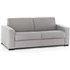 Dmora Talamo Italia - Divano letto 2 posti Alexis, Sofà Soggiorno apertura girevole in tessuto imbottito, Braccioli standard, 100% Made in Italy, Cm 200x95h90, Grigio