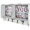 HAKU Appendiabiti da Parete Motivo, Vintage, MDF, Metallo - Dim. L 65 cm x A 40 cm x P 15 cm, Stile Industriale