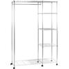 HAKU Armadio su Ruote Cromo, Metallo - Dim. L 123 cm x A 181 cm x P 45 cm, Stile Moderno