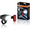 OSRAM LEDsBIKE EXPLORER X 500 SET, set di luci per bici ricaricabili - anteriore e posteriore, fuoristrada, tre livelli di illuminazione e luce lampeggiante, 500 lumen