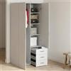 Dmora - Guardaroba 2 ante Prisca, Mobile camera da letto, Cabina armadio portabiti, Armadio appendiabiti, 77x49 h175 cm, Bianco