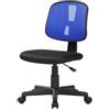 Dmora - Sedia con Ruote Nowra, Sedia operativa da Ufficio, Seduta ergonomica da Ufficio, 49x43h81/93 cm, Nero e Blu