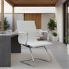 Dmora - Sedia da Ufficio Kurow, Sedute Sala da Attesa con braccioli per Ufficio, Seduta ergonomica da Attesa, Cm 62x54h89, Bianco
