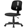Dmora - Sedia con Ruote Nowra, Sedia operativa da Ufficio, Seduta ergonomica da Ufficio, 49x43h81/93 cm, Nero