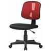 Dmora - Sedia con Ruote Nowra, Sedia operativa da Ufficio, Seduta ergonomica da Ufficio, 49x43h81/93 cm, Nero e Rosso