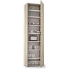 Dmora - Armadio multiuso Fiordaliso, Mobile lineare a 1 Anta e 7 ripiani, Colonna da ingresso o bagno, Scarpiera moderna, 100% Made in Italy, 50x30h182 cm, Olmo