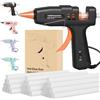 kejector 20W Pistola per colla a caldo ignifuga con 30 stick colla caldo (Nero)