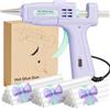 kejector 20W Pistola per colla a caldo ignifuga con 30 stick colla caldo (Viola)