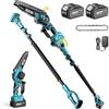 SEESII 2-in-1 Mini Motosega, 6" Potatura Telescopica Per Giardinaggio