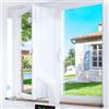 Gruntbear 400CM（157'') Universale Guarnizione Finestra Condizionatore,Portatile Climatizzatore per Finestre Kit, Air Conditioner Window Seal per Tutti Condizionatori Mobili e Asciugatrici, Facile da Installare