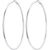 PROSTEEL Orecchni Cerchio Donna 80MM Orecchini a Cerchio Grandi Minimalismo per Ragazza Orecchini Acciaio Chirurgico Ipoallergenico Leggero Orecchini Argento