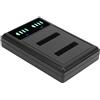 Jenivaint Caricabatteria per Fotocamera per EN EL19 Caricabatterie per Display LCD a Doppio Slot in Plastica Ingresso 5V 2A Micro USB Tipo C Ricarica Rapida per Utenti di Fotografia di Viaggio e