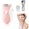 Colexy Epilatore per Donna Colexy, Uso su Tutto il Corpo, 2 Velocità, Acciaio Inossidabile, Luce LED, Rosa, Inclusa Spazzola e Cavo USB
