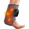 QIAKEFE Massaggiatore elettrico per piedi senza fili alla caviglia con batteria da 3000 mAh, 6 livelli di calore e 3 vibrazioni, timer, per alleviare il dolore, rilassamento profondo, circolazione sanguigna