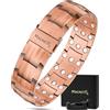 MagnetRX® Bracciale Magnetico Uomo Tripla Forza in Rame Puro 99,9% - Elegante Bracciale Rame Uomo con Chiusura di Sicurezza Regolabile e Strumento di Misura Incluso (Legacy)
