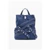 Desigual, Zainetto denim mini, Donna, Cotone, Blu, U