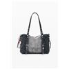 Desigual, Borsa denim grande, Donna, Nero, U