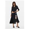 Desigual, Abito camicia midi, Donna, Viscosa, Nero, L