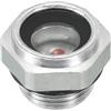 PATIKIL Aria Compressore Olio Mirino Vetro G 3/8 Maschio Filetto Alluminio Lega Olio Liquido Livello Indicatore Confezione Aria Compressore Parti con O-Ring