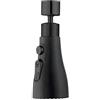 TKSTYLE Aeratore per rubinetto dell'acqua della cucina a 3 modalità, ugello per rubinetto pressurizzato antispruzzo universale Filtro per risparmio idrico rotante a 360 gradi WaterTap (Nero)