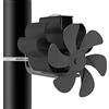 KOPBTBOY Ventilatore per Stufa a Legna,Ventola per Stufa a Legna con 6 Pale per Bruciatore di Tronchi/Stufa/Camino/Accelerare la dissipazione del calore (Pipeline sospese)