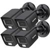 ANNKE 4 X 1080P HD telecamera di sorveglianza esterna cablata, IP67, resistente alle intemperie, analogica per interni ed esterni, doppia illuminazione intelligente per visione notturna a colori