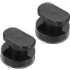 QUARKZMAN 2Pcs Maniglia A Ventosa Per Porte A Specchio Autoadesivo Nero | 62x50mm, Bracciolo A Spinta E Trazione Istantanea, Per Finestra Mobile Bagno, Maniglia Per Doccia