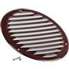 Steinberg14 Griglia di Ventilazione Rotonda 160mm - Marrone con Zanzariera - Copertura di Ventilazione - Registro di Scarico Aria