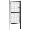 vidaXL Cancello da Giardino in Rete di Acciaio Zincato 100x175 cm Grigio