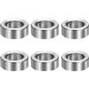 sourcing map 6 distanziali in metallo M10, distanziatori in acciaio inox da 3/8, diametro interno 10 mm, diametro interno 16 mm, lunghezza 6 mm, boccola distanziatore non filettata, finitura semplice