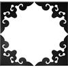 QUARKZMAN 4 Pezzi Adesivi Specchiati Da Parete Con Motivo A Foro, Decorazioni Angolari In Acrilico Adesive Per Bagno Soggiorno Camera Da Letto Soffitto Ufficio (Nero, 20x20cm)