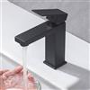BuntHaus Rubinetto per il Bagno Lavabo Acciaio Inox Miscelatore Monocomando Nero con Altezza del Beccuccio di 119 MM, a Risparmio Idrico, Facile Installazione con Flessibili 3/8 Pollici da 50 cm