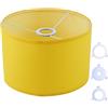 EYERIYO Paralume in tessuto, colore giallo oro, per lampada da tavolo, lampada da parete, lampada da comodino e lampada da terra, in lino naturale, struttura rigida, realizzato a mano, paralumi con