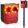 KINGCOO - Rilevatore di movimento solare con 13 suoni, 129 db, suono a LED rosso, avviso di sicurezza, luce stroboscopica, per esterni vialetto, fienile (2 pezzi)