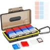 Kiorafoto Porta Schede SD per 36 Scheda SD SDXC SDHC, Con porta sd card a 3 colori, Impermeabile, Anti-urto, Anti-polvere, con Etichette Custodia per Schede di Memoria