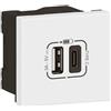 Legrand caricatore - USB tipo a e USB tipo C - 3a - 15w - mosaic - legrand 077570l