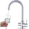 BuntHaus Rubinetto per Lavello da Cucina a 3 Vie BuntHaus, Acciaio Inox, Cromato