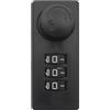 AugustknowU Lucchetto a combinazione a 3 cifre, serratura per cassetti e armadietti, in ABS, per armadietti, cassette postali, 26 x 61,5 mm, nero