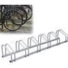 Jaxguom - Cavalletto per biciclette da pavimento per 6 biciclette, distanza tra le ruote 30 cm, larghezza pneumatici 35-55 mm, in acciaio inossidabile, viti autobloccanti, montaggio a pavimento o a