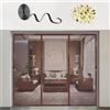 Lhayeu Doppia Apertura Laterale, 100x205cm Zanzariera Porta Finestra Magnetica, Magnetiche Chiusura Automatica Anti Zanzare Mosche Insetti Tenda Per Porte, Da Installare Marrone