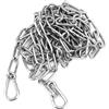 JIEHIN 2 pezzi 60 cm catena in acciaio inox 3 mm con 4 moschettoni, 304 catene in acciaio inox catena di intercettazione catena metallica decorativa per appendere amache, sacchi di sabbia, biancheria