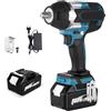 QIAKEFE Avvitatore a percussione senza fili, coppia maxi, 1800 N.m, 3 velocità, avvitatore a percussione elettrico, 1/2 pollici, batteria 18 V 3000 mAh agli ioni di litio con caricatore rapido