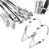 FLAVNTEL 50 Fascette Metalliche Inox Autobloccanti, 400mm x 4.6mm - Alta Resistenza e Lunga Durata per Legare Cavi Elettrici, Tubi, Tubazioni e Applicazioni Giardinaggio